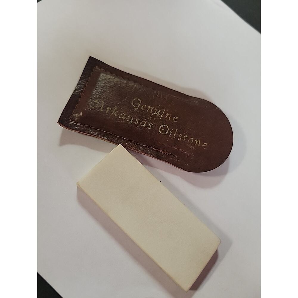 Genuine Arkansas Oilstone Bar W Case Vintage Unused